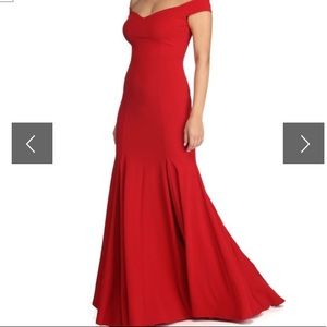 Red long dress